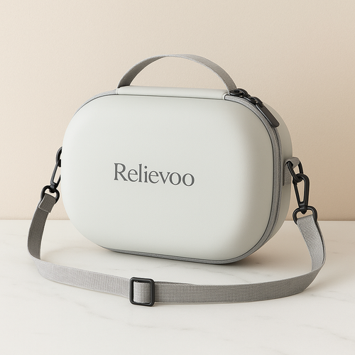 Relievoo protective carrying case for wearable breast pump - front view