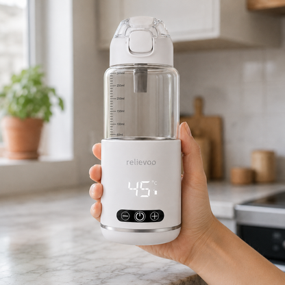 Relievoo cordless portable bottle warmer for breast milk and formula — what's included